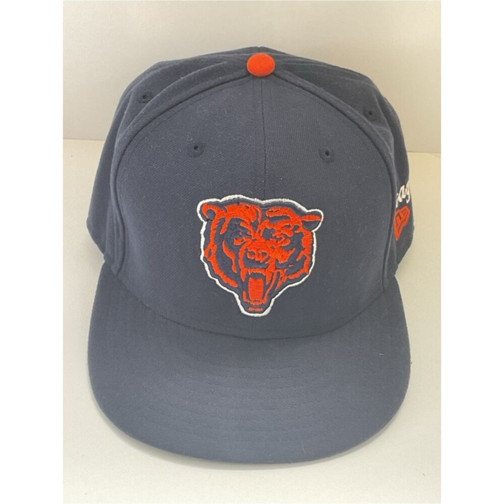 New Era 59FIFTY Chicago Bears Fitted Hat Size 7 3/4 Navy Blue City Flag Cap